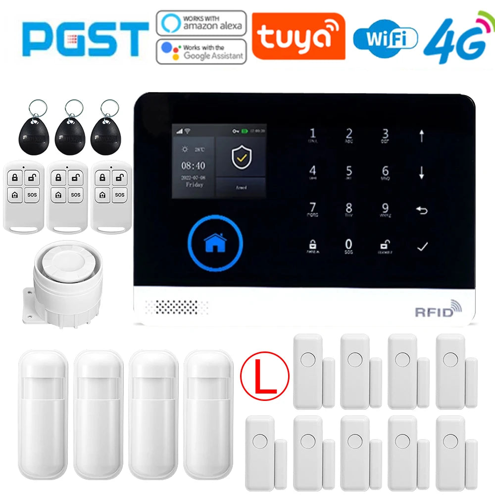Home WiFi Security Alarm System with Door and Motion Sensor