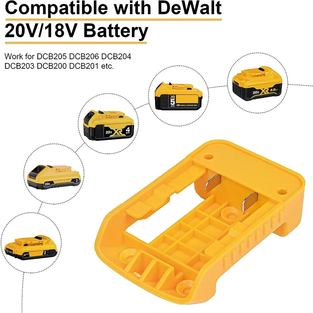 DeWalt 18/20 V-os akkumulátoradapter USB-A- és USB-C-kimenettel