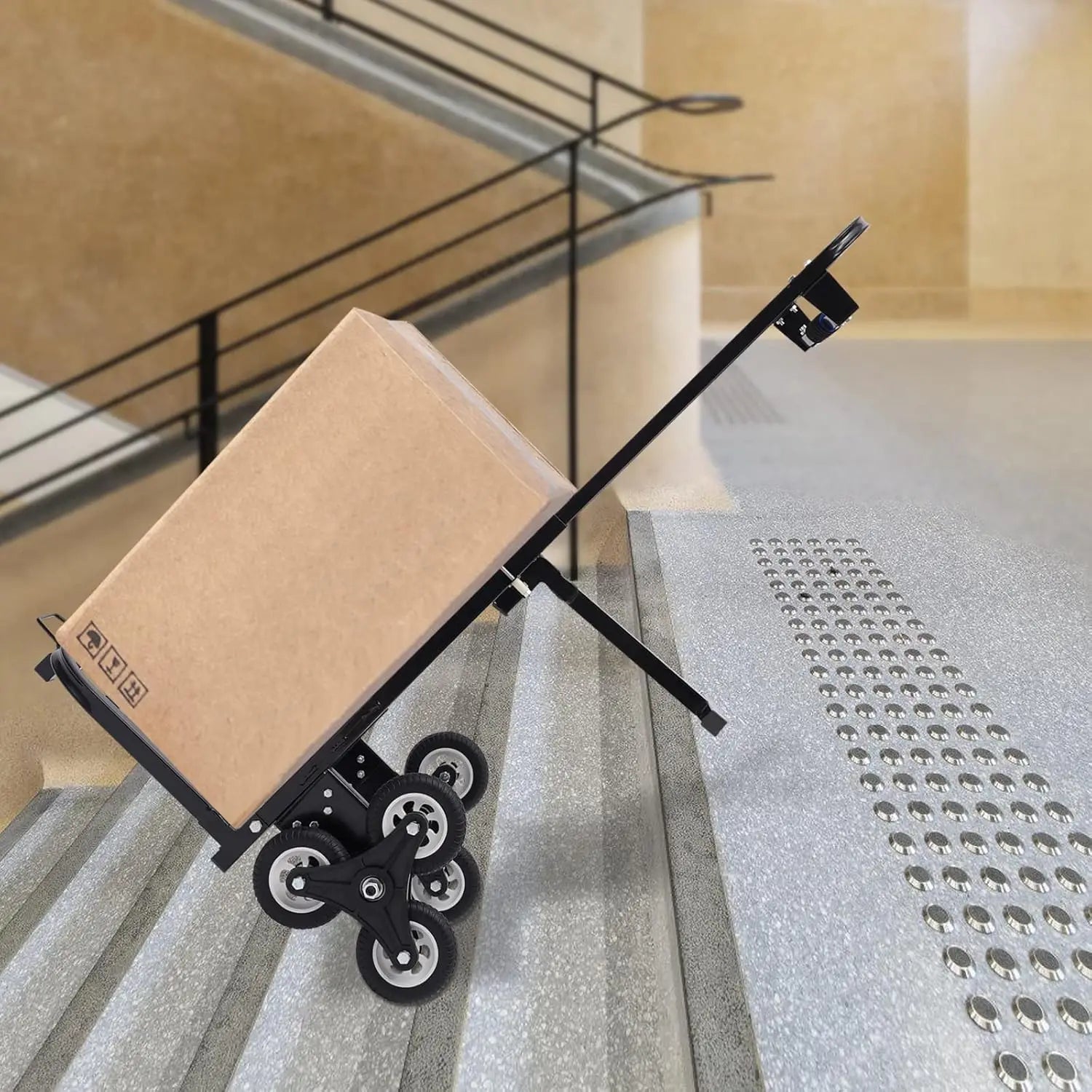 Stair Climbing Cart 460 lbs Folding Trolley with 6 Wheels