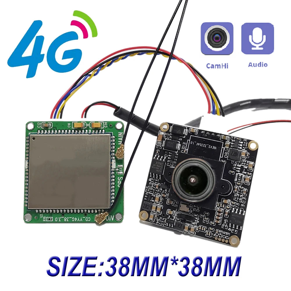 Module caméra pinhole 4G avec audio, P2P, Onvif, WiFi, 2MP/5MP