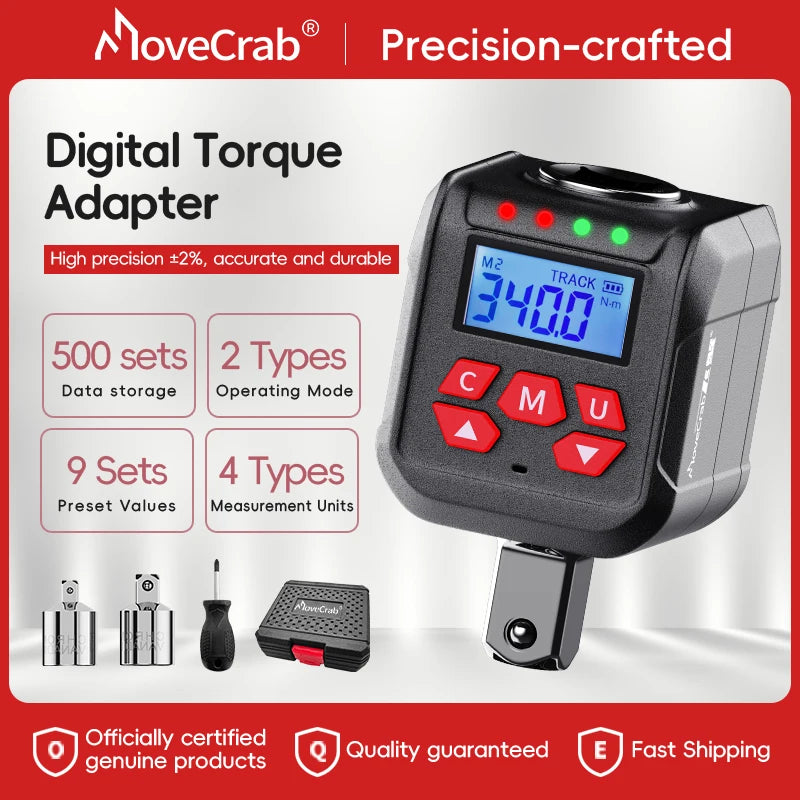 Digital Torque Adapter with Peak and Track Modes