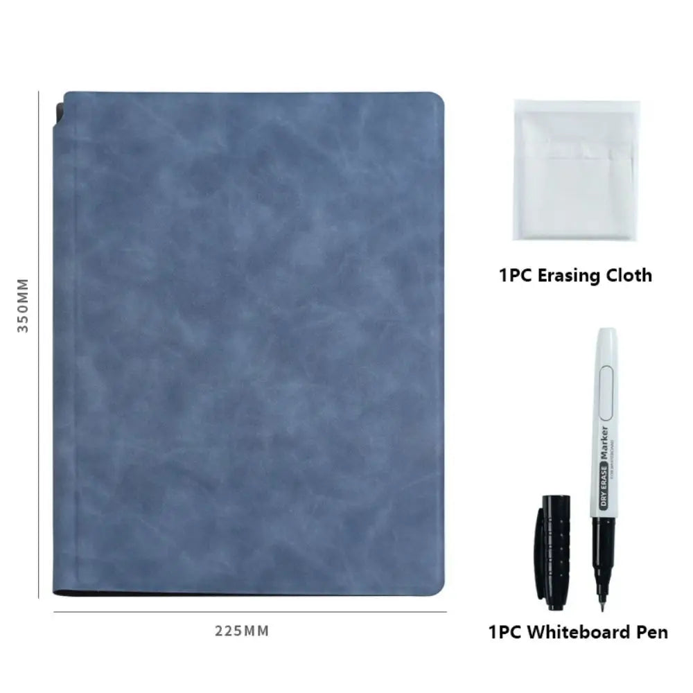 Reusable A4-Style Whiteboard Notebook with Pen
