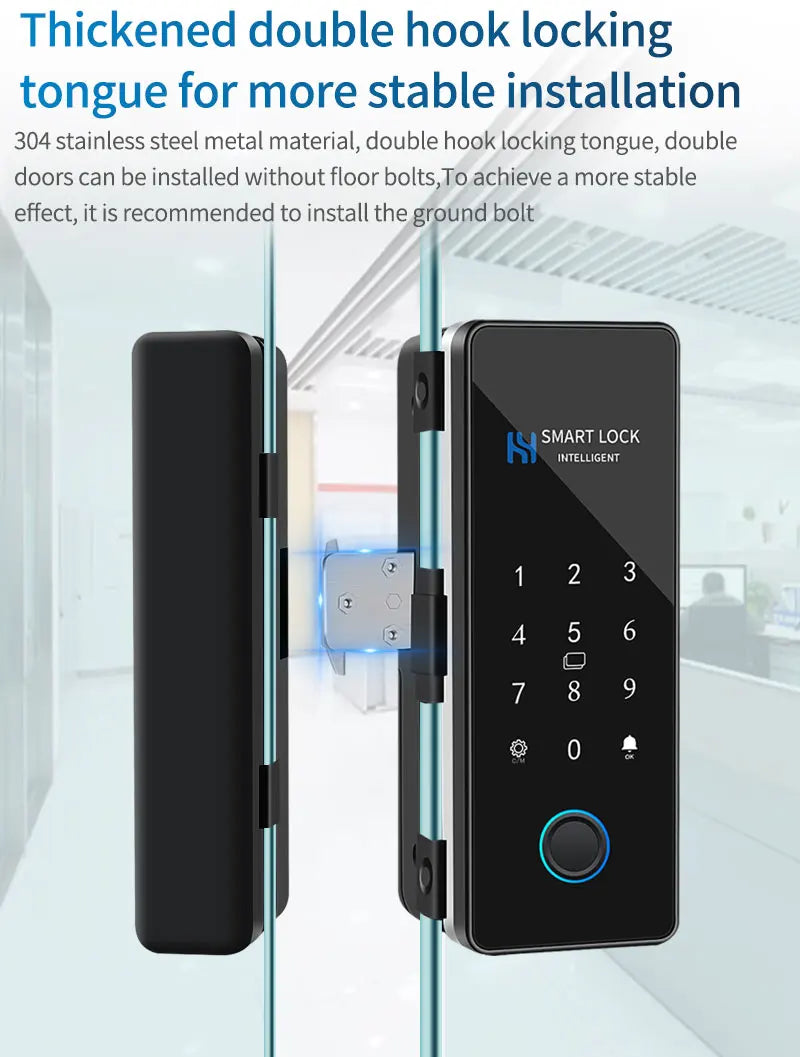 Bluetooth-tasted Lock til glas- eller rammede døre