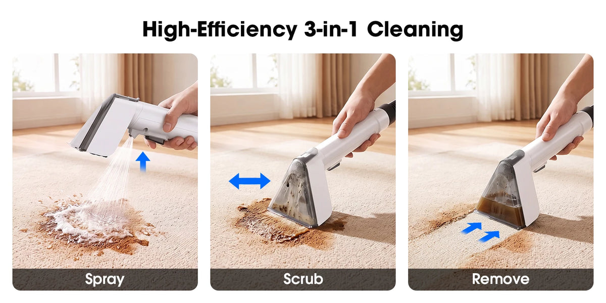 Portable Carpet and Upholstery Spot Cleaner Vacuum 16kPa