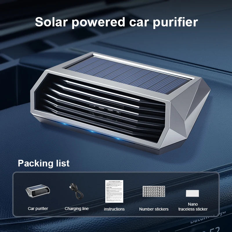 1 pieza, Purificador solar, Operación automática, Purificador de aire con sensor de vibración, Puede mejorar significativamente el aire dentro del coche I
