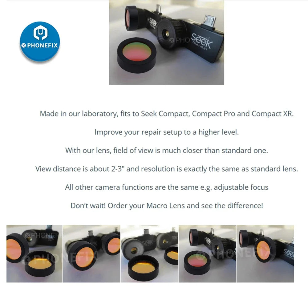 Macrolens voor Seek Compact Thermal Cameras