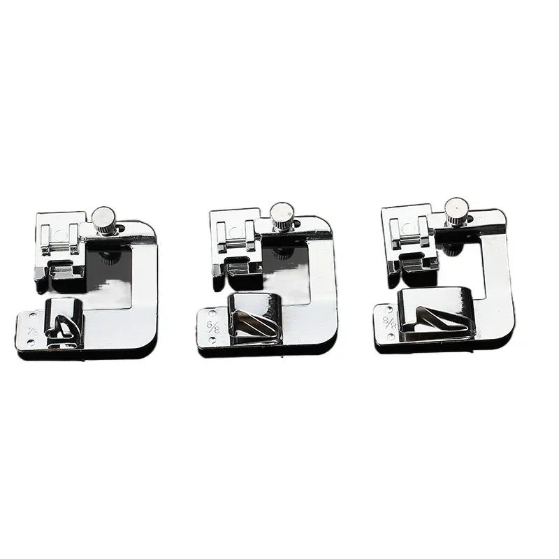 Rolled Hem Presser Feet for Sewing Machines, 3 Pieces