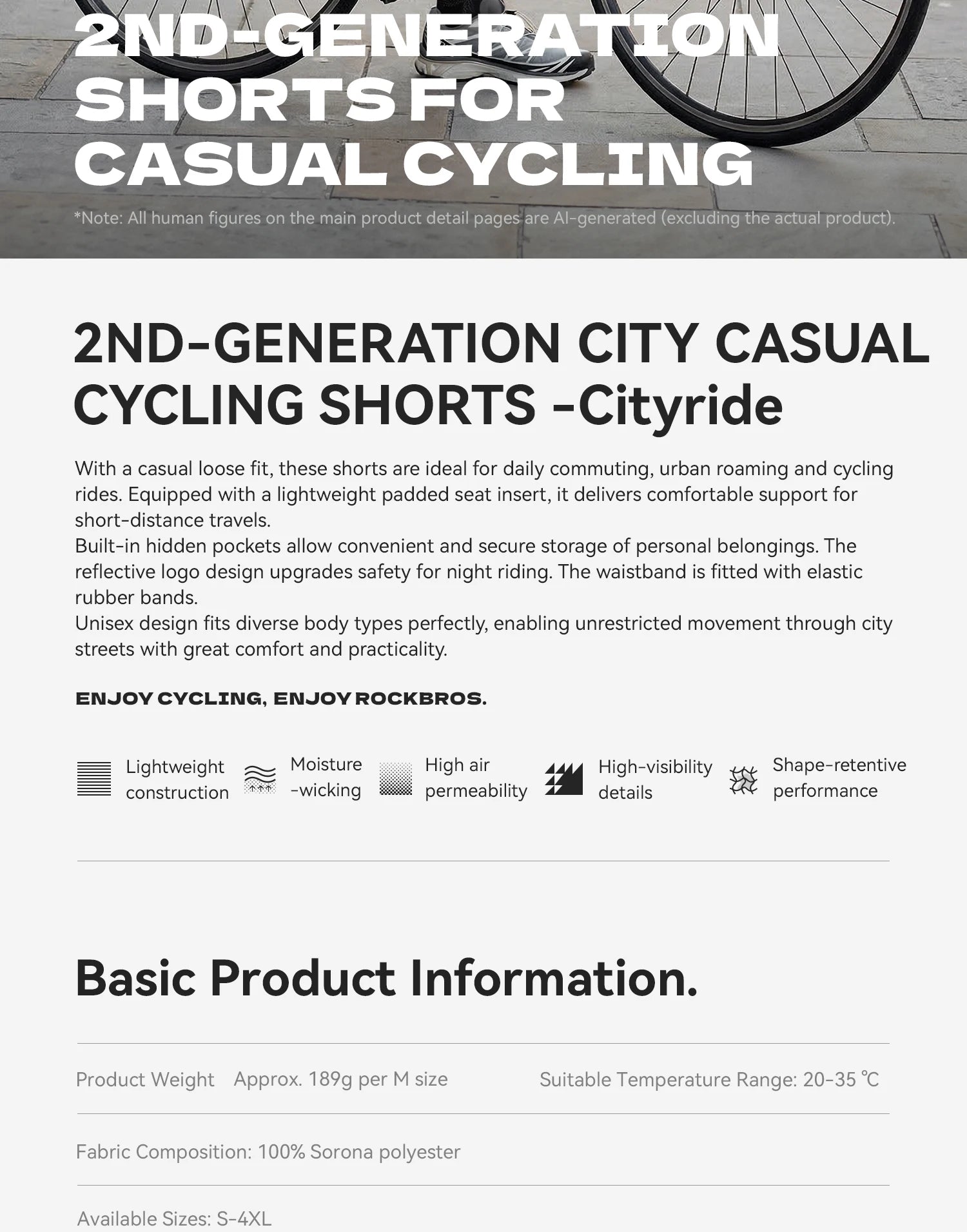 Men's Cycling Shorts Quick-Dry Breathable Road Bike Sport Shorts