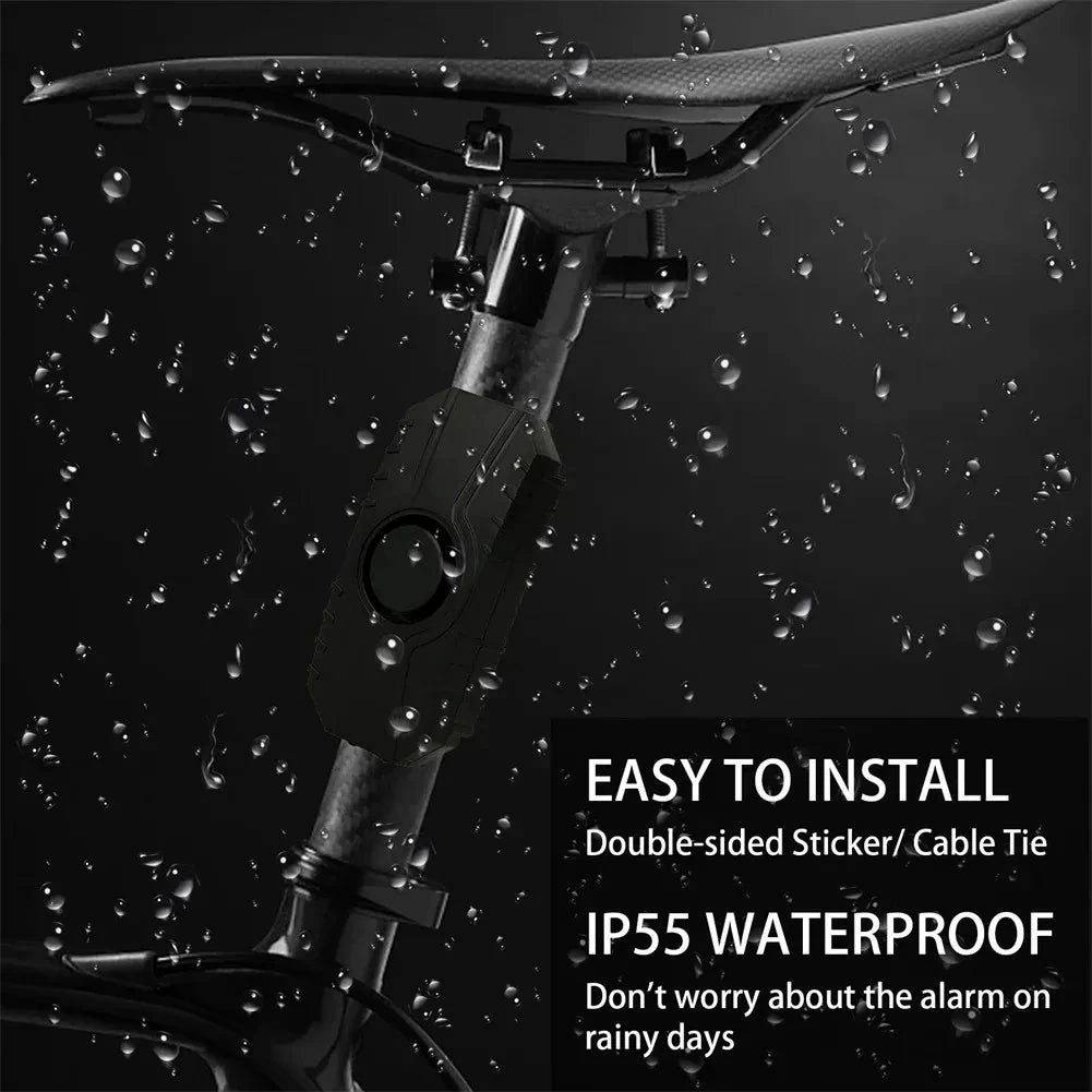 Wireless Vibration Bicycle Alarm with Remote and USB Charging