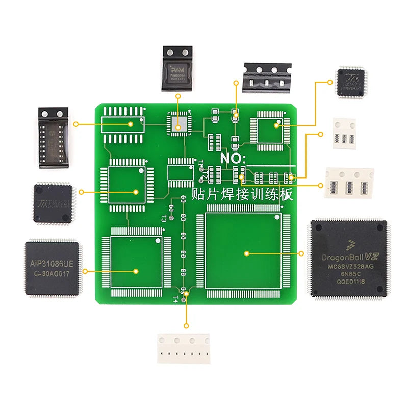 SMD Soldering Practice PCB Kit, Single or Double-Sided