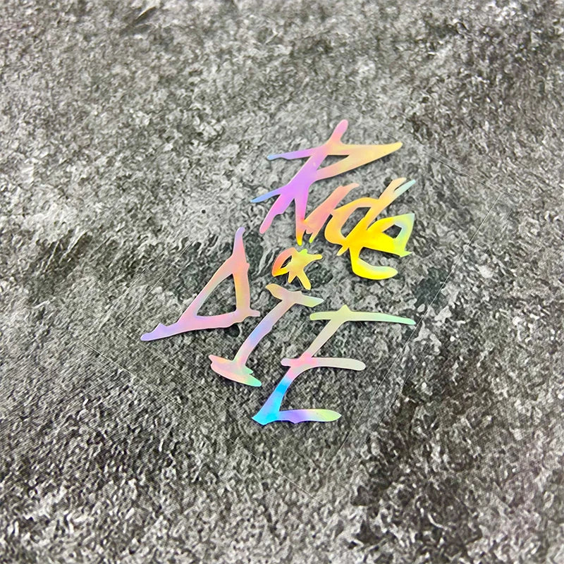 1PC Ride or Die Bike Frame Stickers Bicycle Top Tube Waterproof Vinyl Decals for MTB Bicycle Decorative Motorcycle Accessories