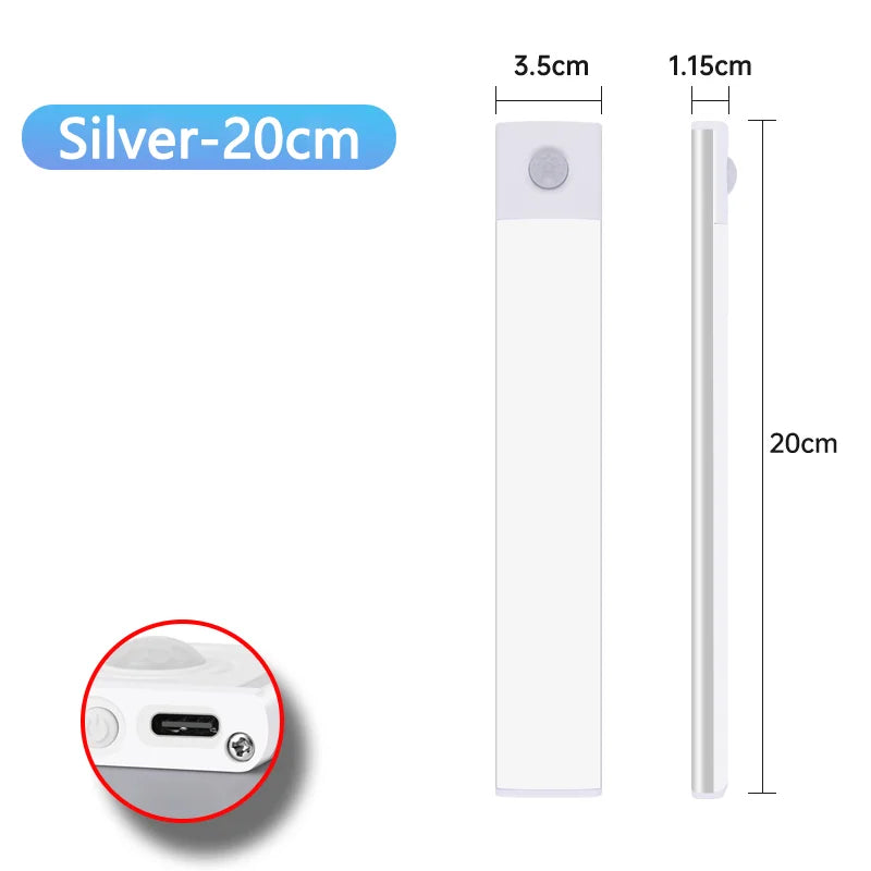 USB-aufladbare Vierfarbiges Schrank-Sensorlicht