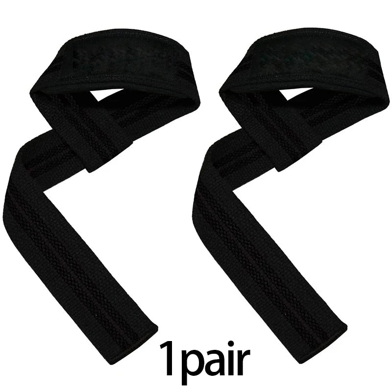 1 Pair Weight Lifting Assistance Strap Dumbbell Fitness Pure Color Belt for Deadlifts fitness gloves