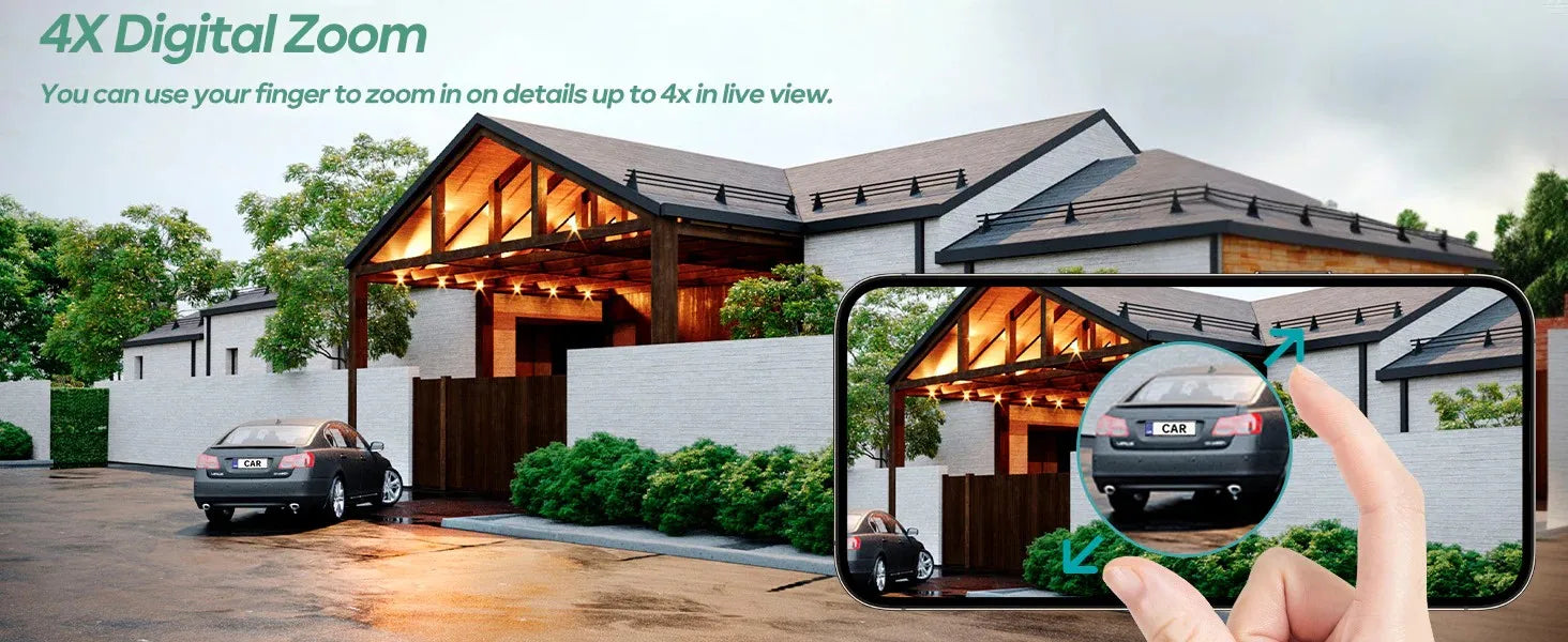 ZUMIMALL bežična sigurnosna kamera s baterijom 3MP noćni vid