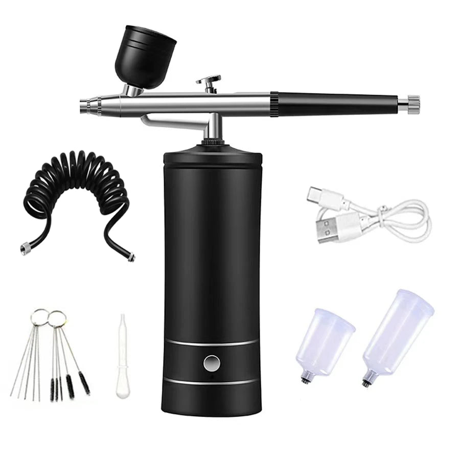 High Pressure Nano Hydration Oxygen Injection Instrument Handheld Facial Spray Gun Essence Introduction Home Atomizer Instrument