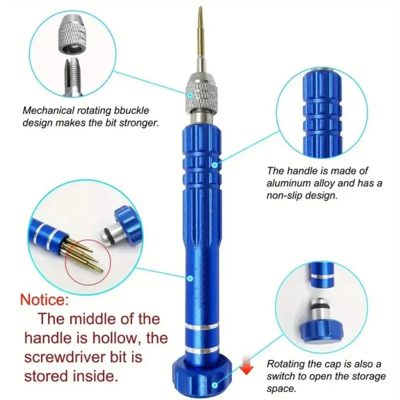 Hot Sale 5-in-1 Multifunctional Small Screwdriver Kit Repair Tool for Eyeglass Sunglasses Electronics Cellphone Jewelry and More