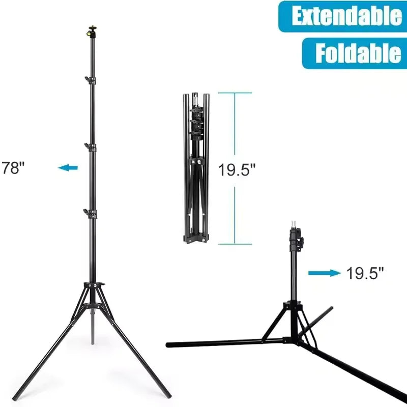 Adjustable Photography Light Stand, 160/200cm