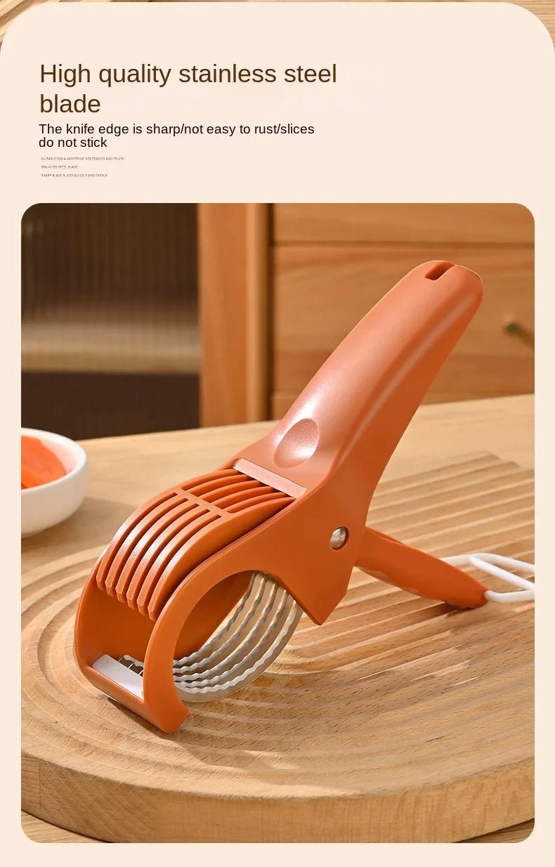 HooFun Kitchen Tools Stainless Steel Vegetable and Fruit Slicer Multi Functional Salad Slicer Kitchen Accessories