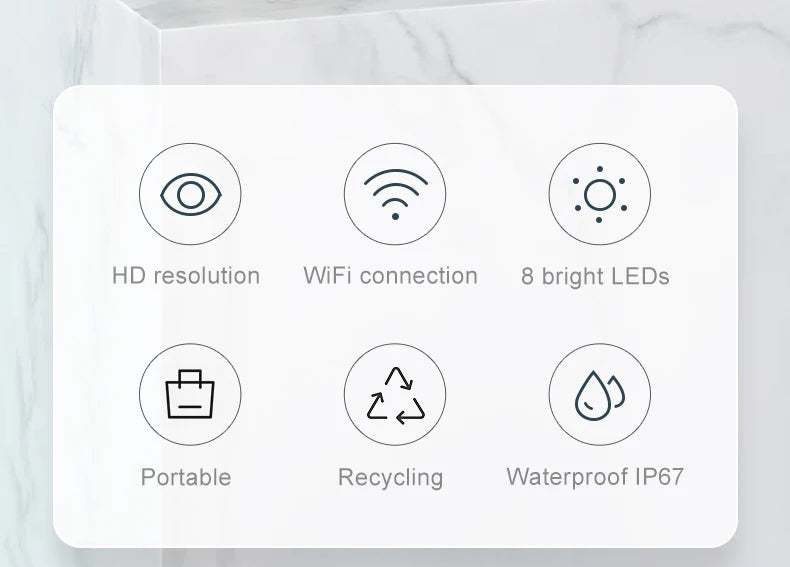 Wi-Fi Oral Inspection Camera with Charging Base