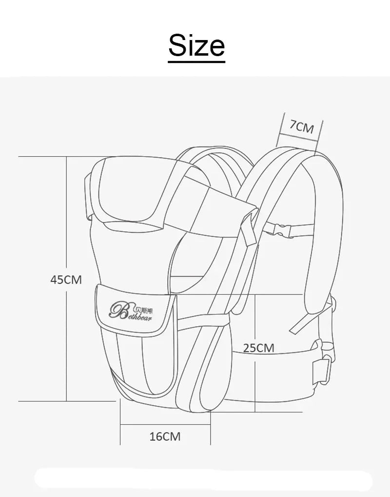 Baby Sling Carrier 4‑in‑1 Ergonomic Baby Backpack