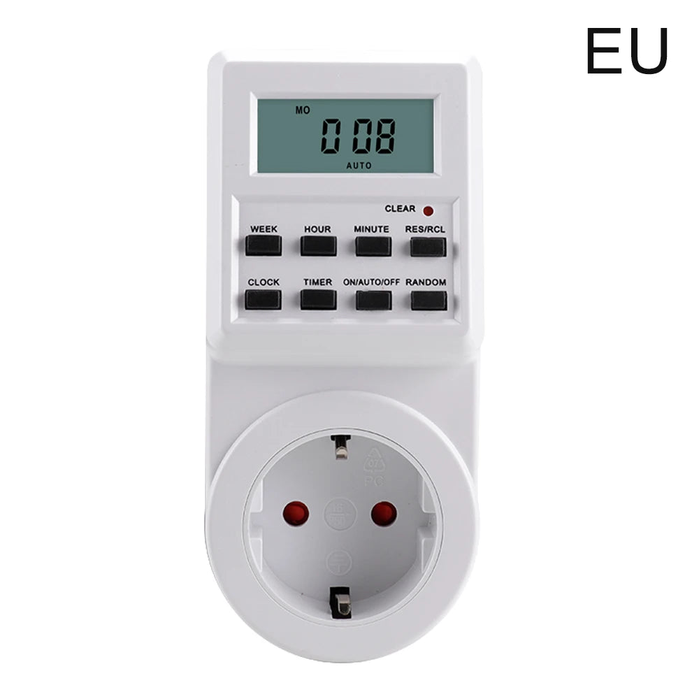 Digital Plug-In Outlet Timer, Regional Plug Options