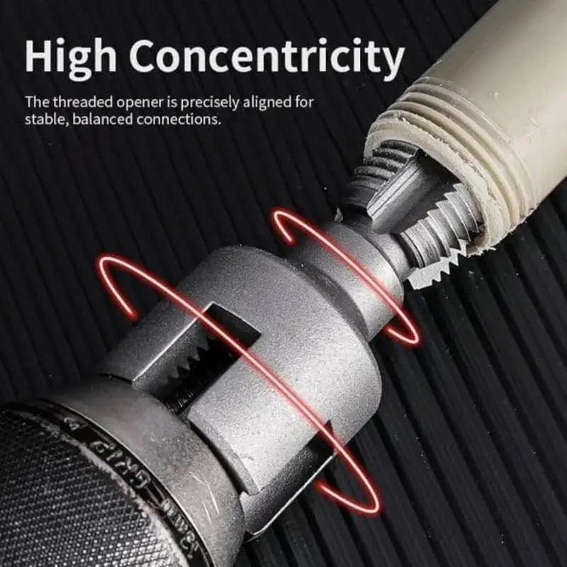 Drill-Compatible PVC Pipe Threading Tool