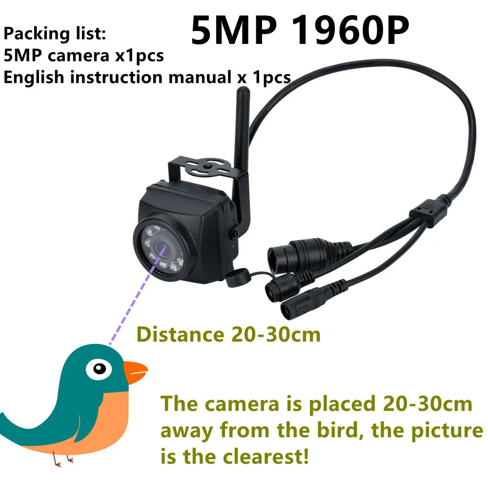 Mini WiFi Security Camera 5MP Night Vision and Motion Detection