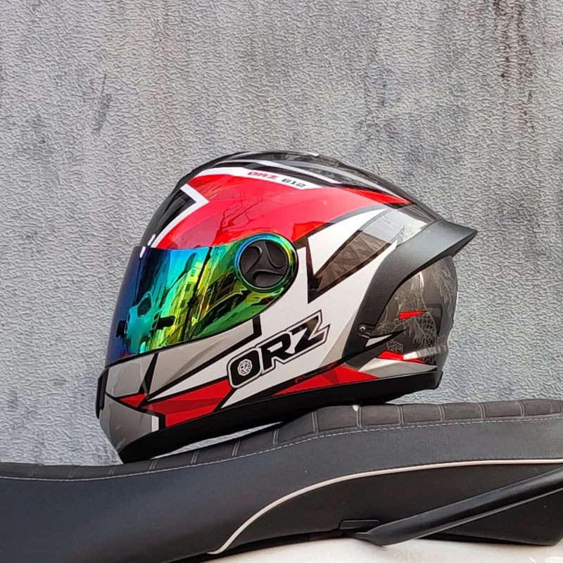 ORZ Full Face Motorcycle Helmet DOT Approved, Unisex ABS+PC