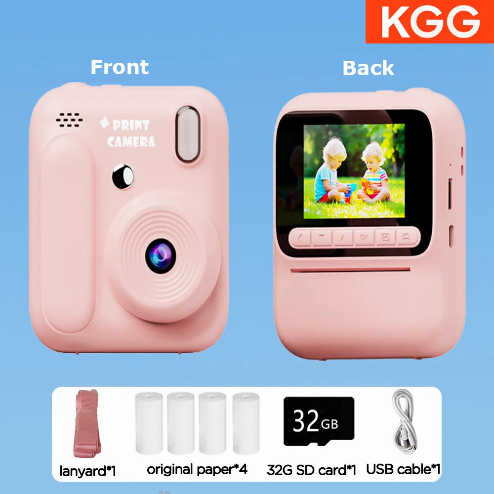 Kids Instant Color Printing Camera 32GB 1080P