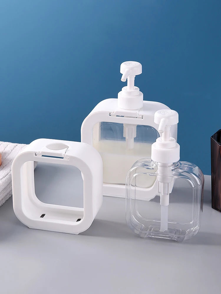 1/2 PCS large-capacity soap dispenser bottle, transparent visible plastic press bottle, suitable for travel, kitchen, bathroom