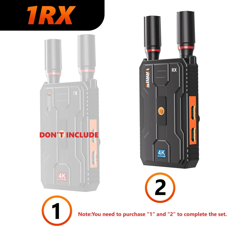 4K Wireless HDMI Transmitter and Receiver Extender Kit
