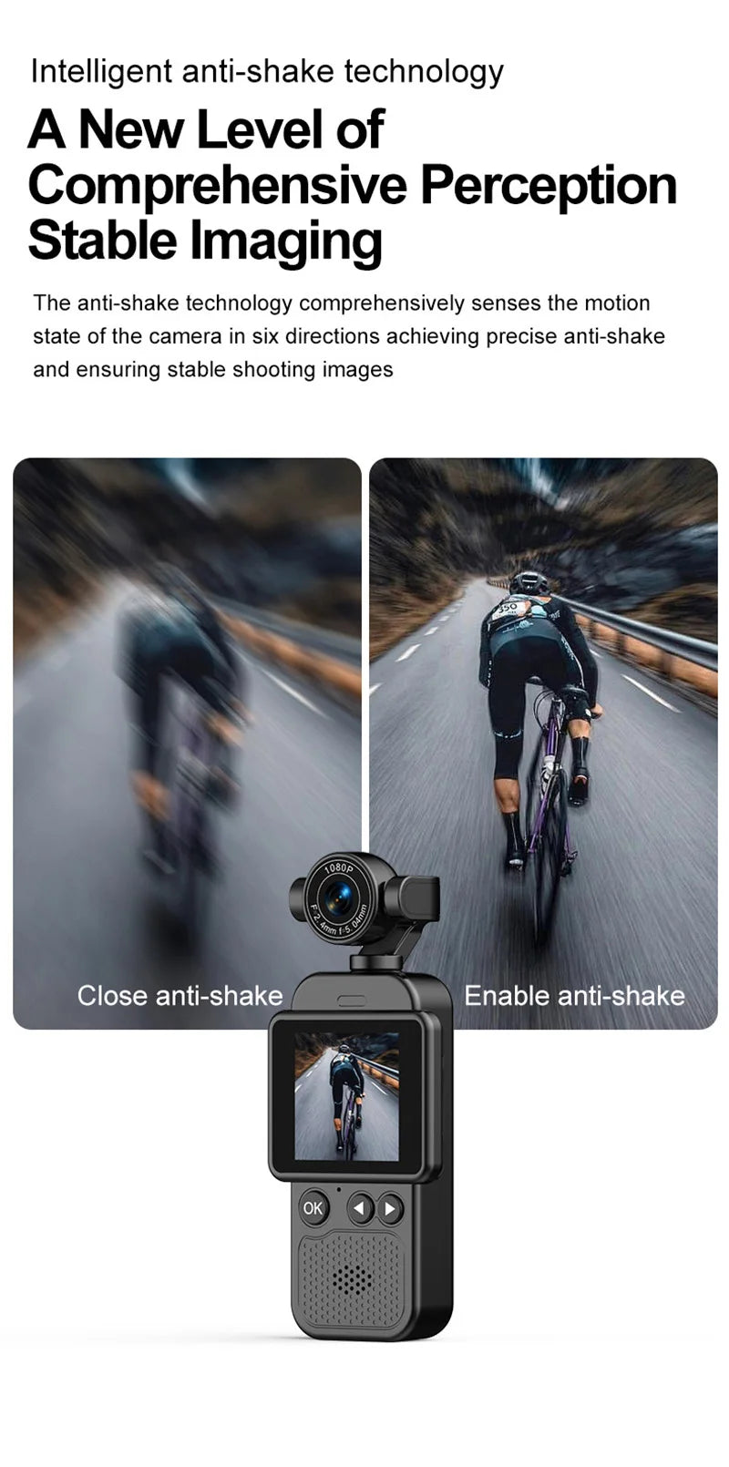 360° Handheld Chest Mount Action Camera 1080P WiFi