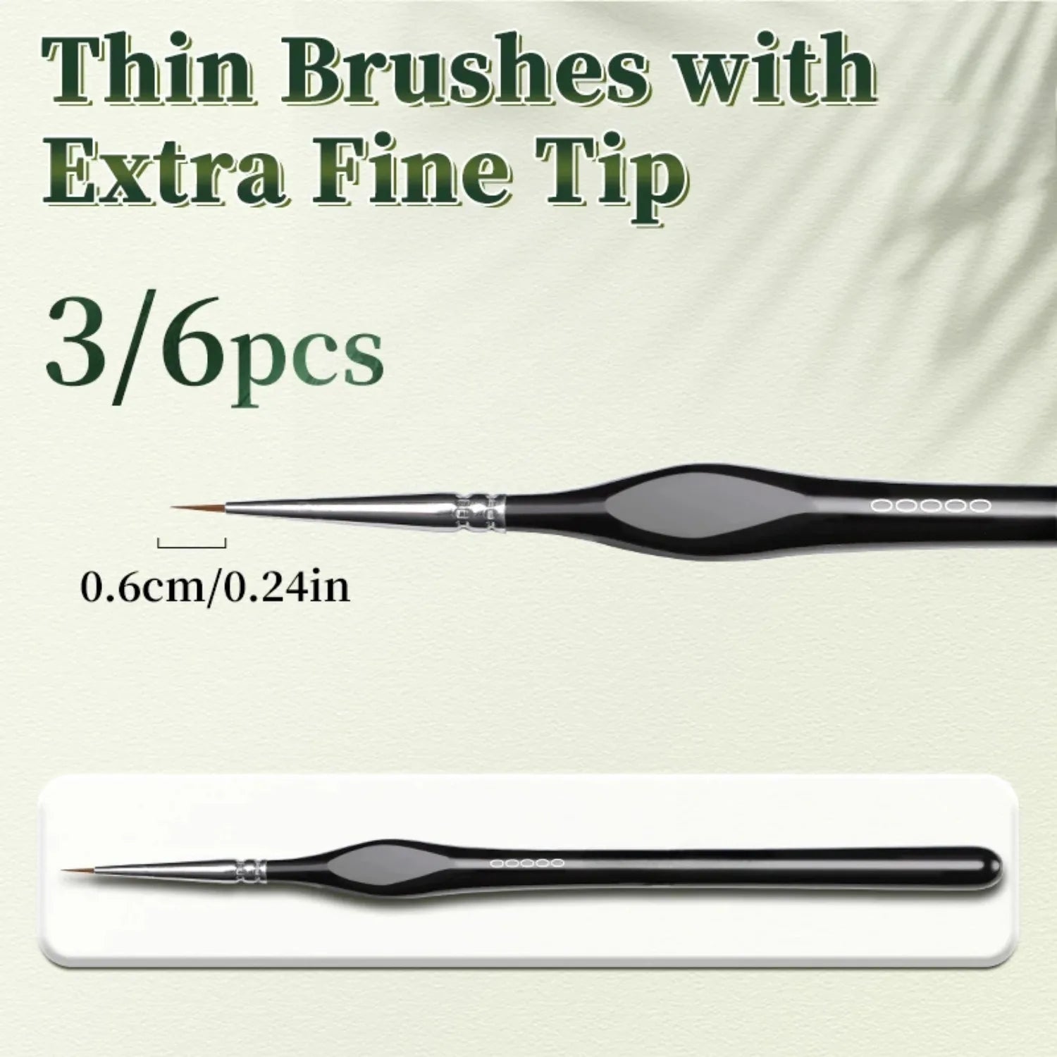 Zestaw ultra-cienkich pędzli do farb akrylowych i detali miniaturowych