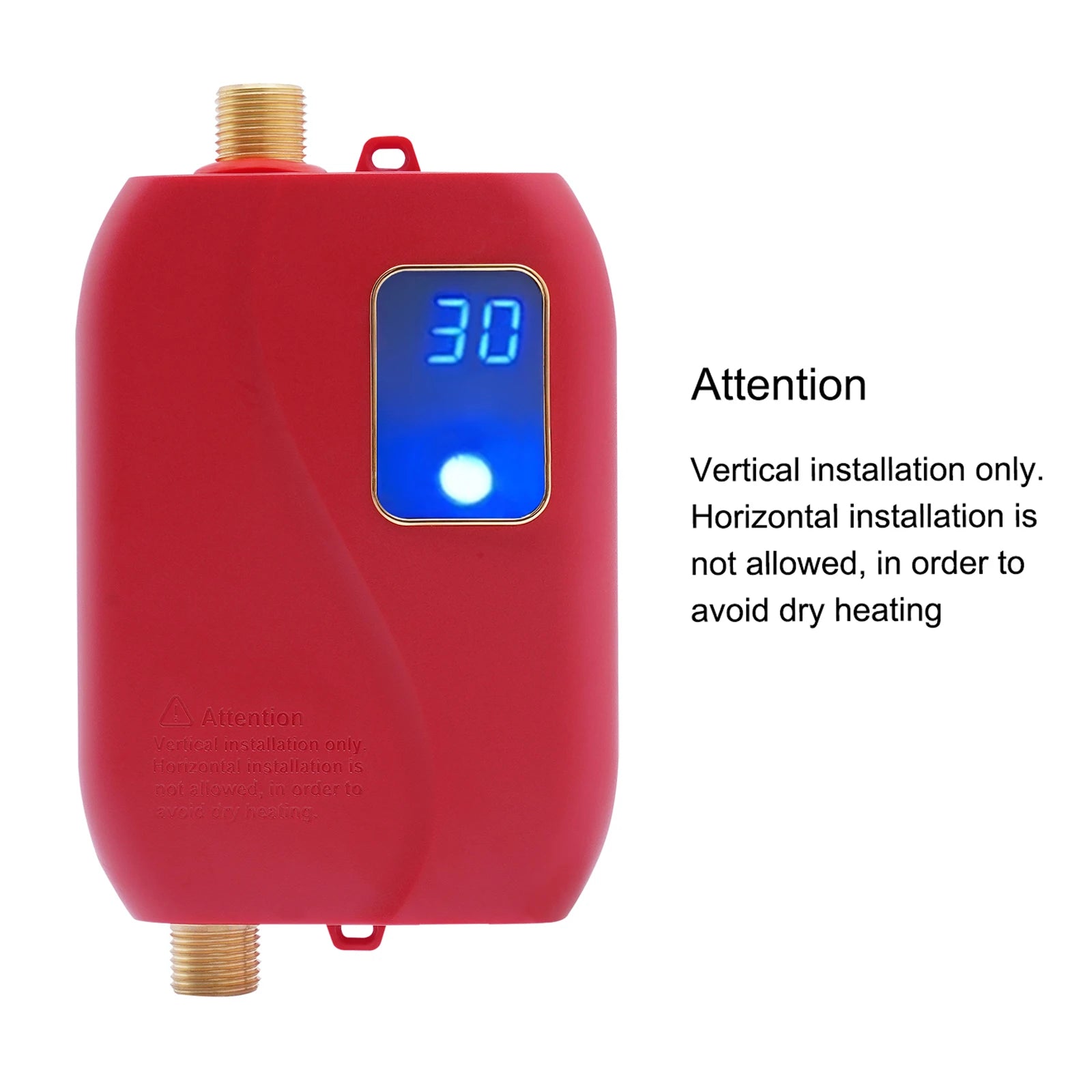 3000W Tankless Water Heater 110V Instant Hot Water with LED