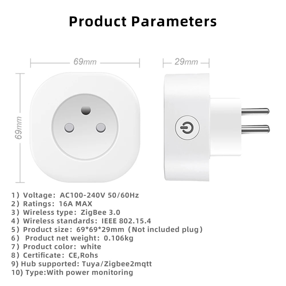 Israel-Standard Zigbee Smart Plug or Power Strip