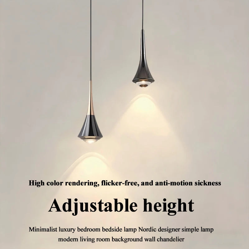 6W LED Pendant Light, Fixed or Adjustable Height
