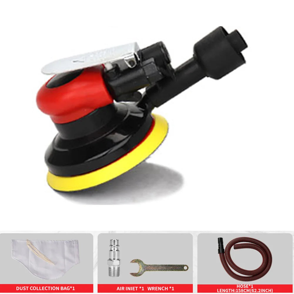 NuoDunco lijadora excéntrica neumática de 5-6 pulgadas, pulidora de aire, 125 mm/150 mm, máquina de desbaste de vacío excéntrico, herramientas neumáticas