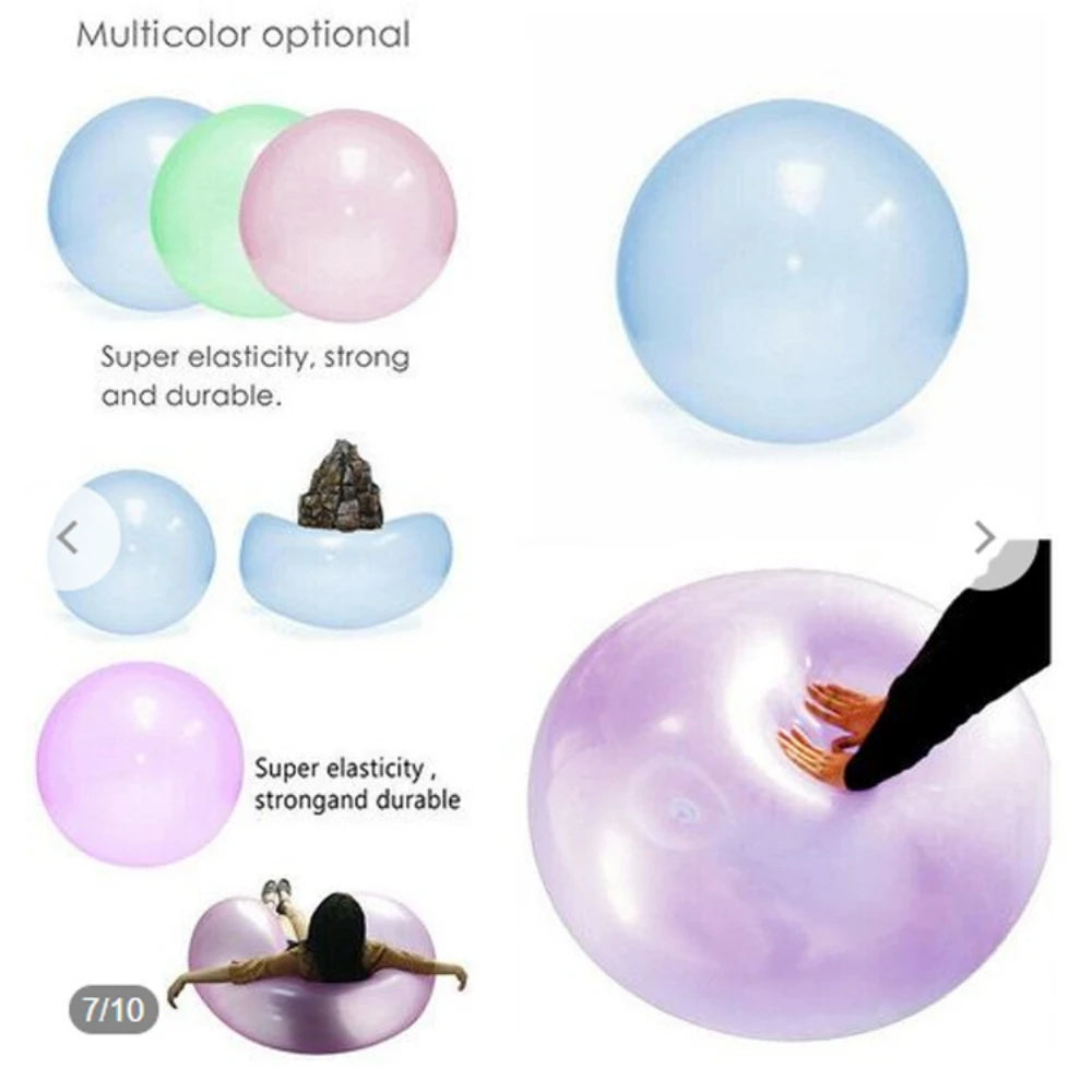 130cm -40cm Water Filled Transparent Ball Birthday Party Balloon Toy Durable Non-leakable Children Outdoor Fun Game Bouncy Ball