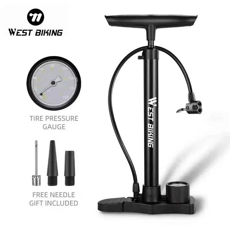 Floor Bicycle Pump with Gauge — 160 PSI
