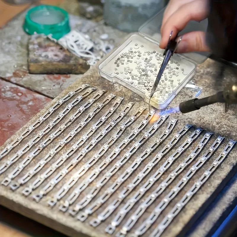 Förskurna silverlödningsflisor, 100 stycken