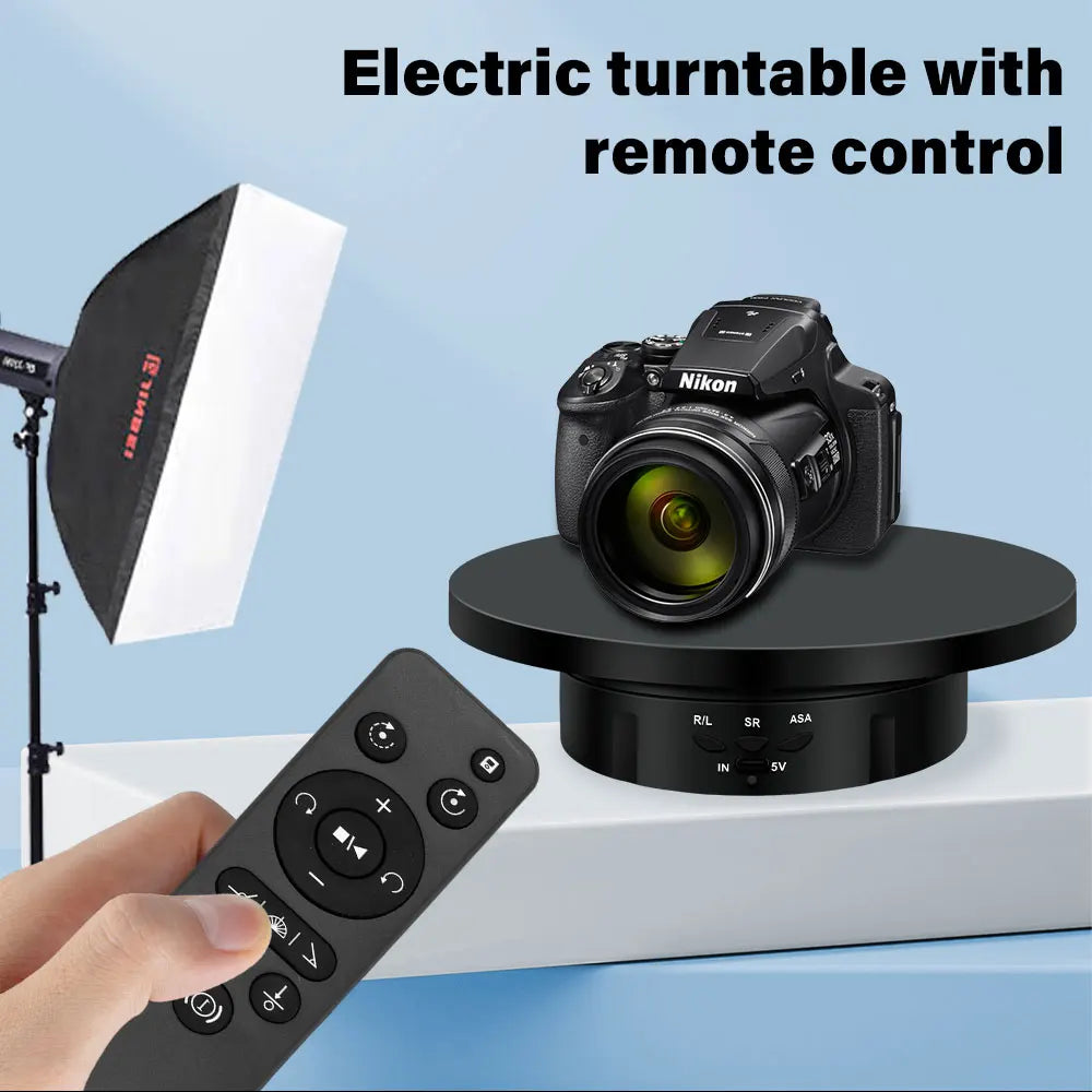 Remote-Controlled Motorized Display Turntable