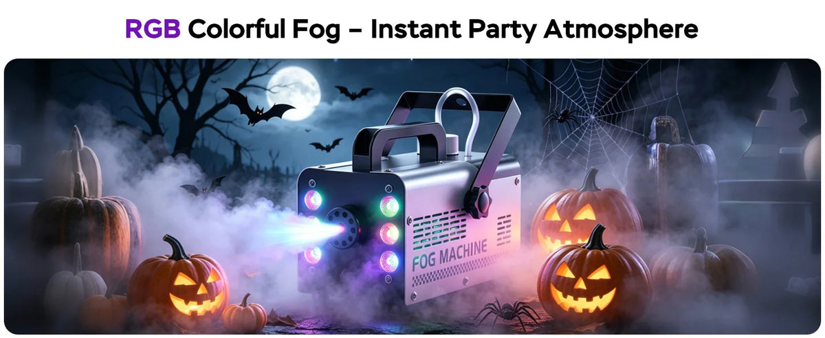 Macchina Fumo RGB 400W a 6 LED con Telecomando