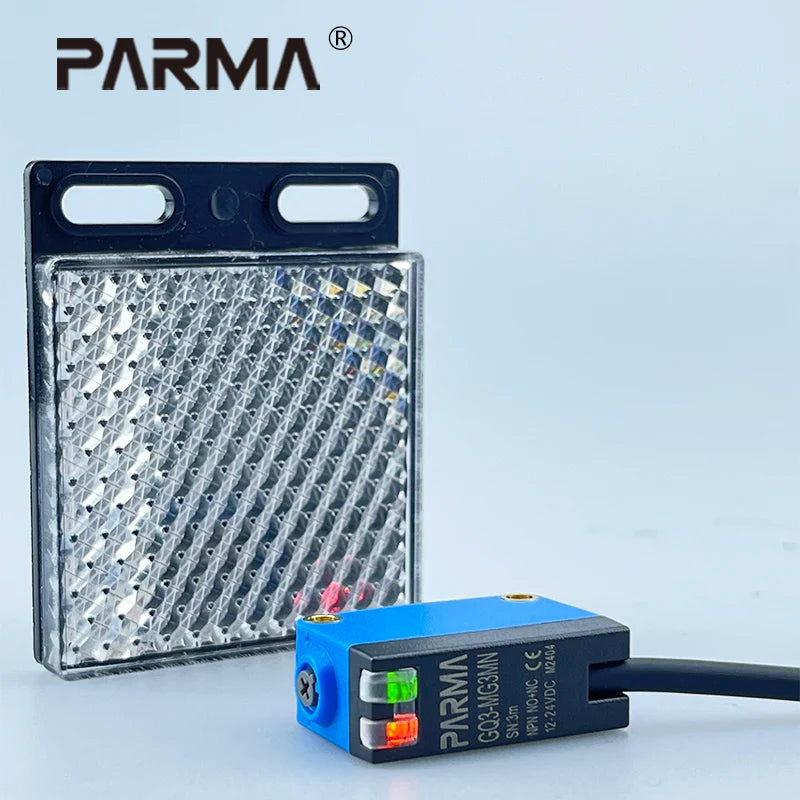 Reflexný fotoelektrický snímač GQ3, NPN alebo PNP