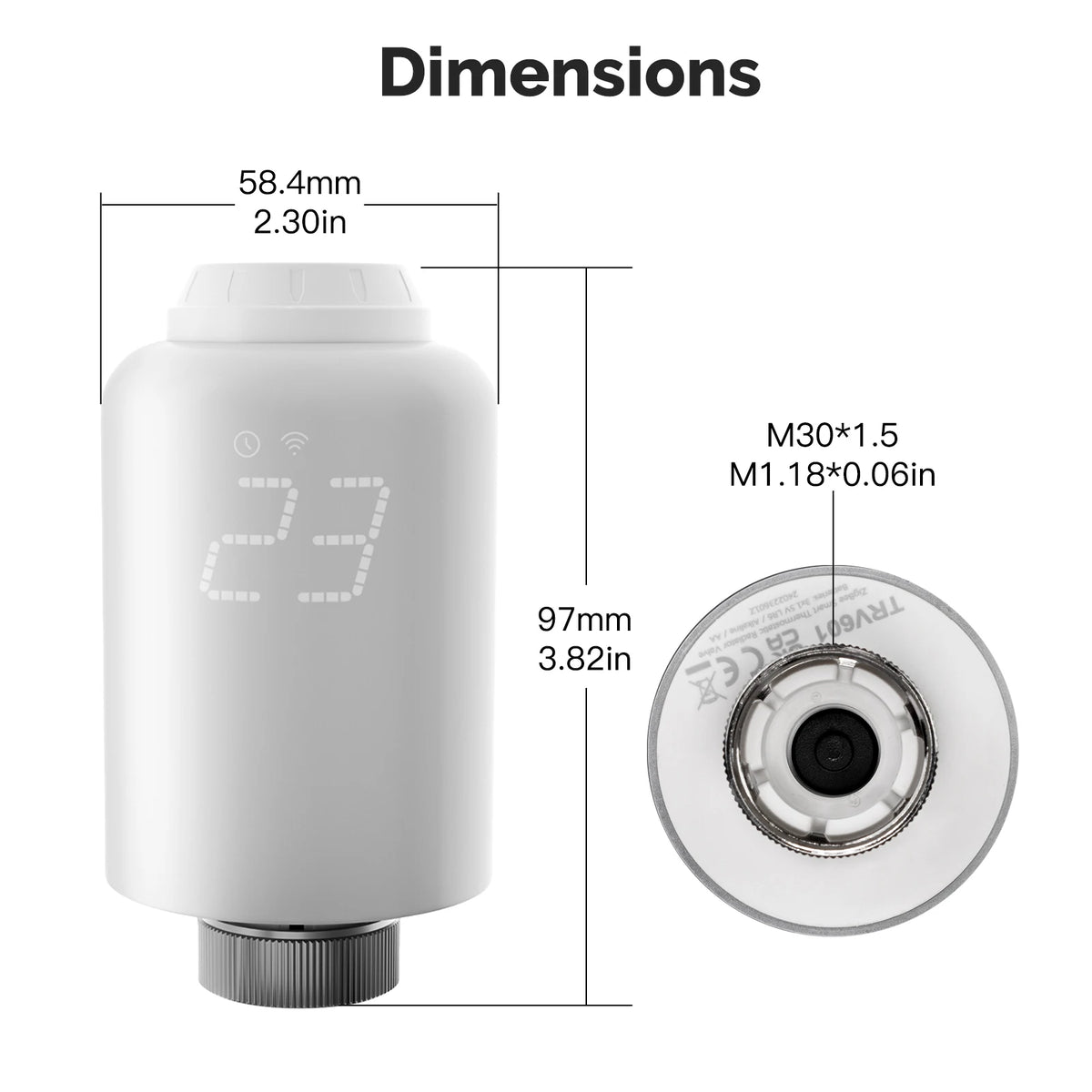 Tuya ZigBee3.0 Smart TRV Radiator Actuator Valve External Sensor Thermostat Temperature Controller Alexa Google Home