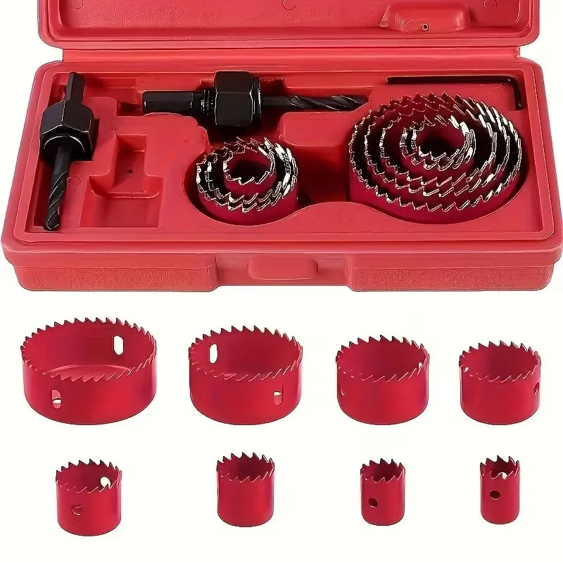 Woodworking Hole Saw Set - 19 to 64 mm