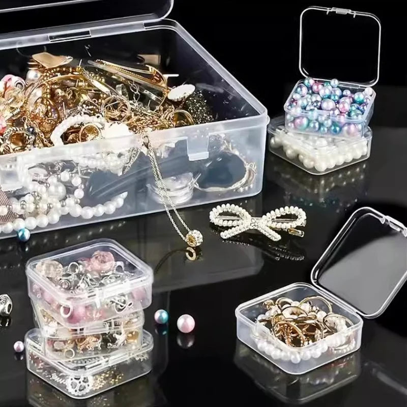 Clear Mini Storage Boxes, 14 to 42 Piece Sets