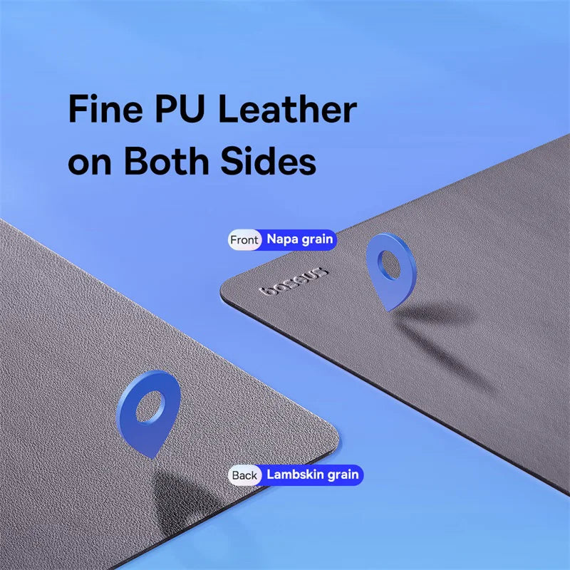 Mouse pad Baseus din piele PU, 26*21cm, impermeabil, antiderapant, pentru birou, PC, gaming și accesorii pentru computer desktop