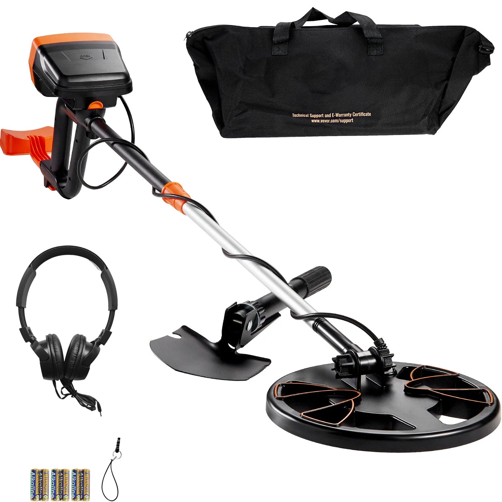 8-Inch Waterproof Metal Detector with Adjustable Shaft for Adults