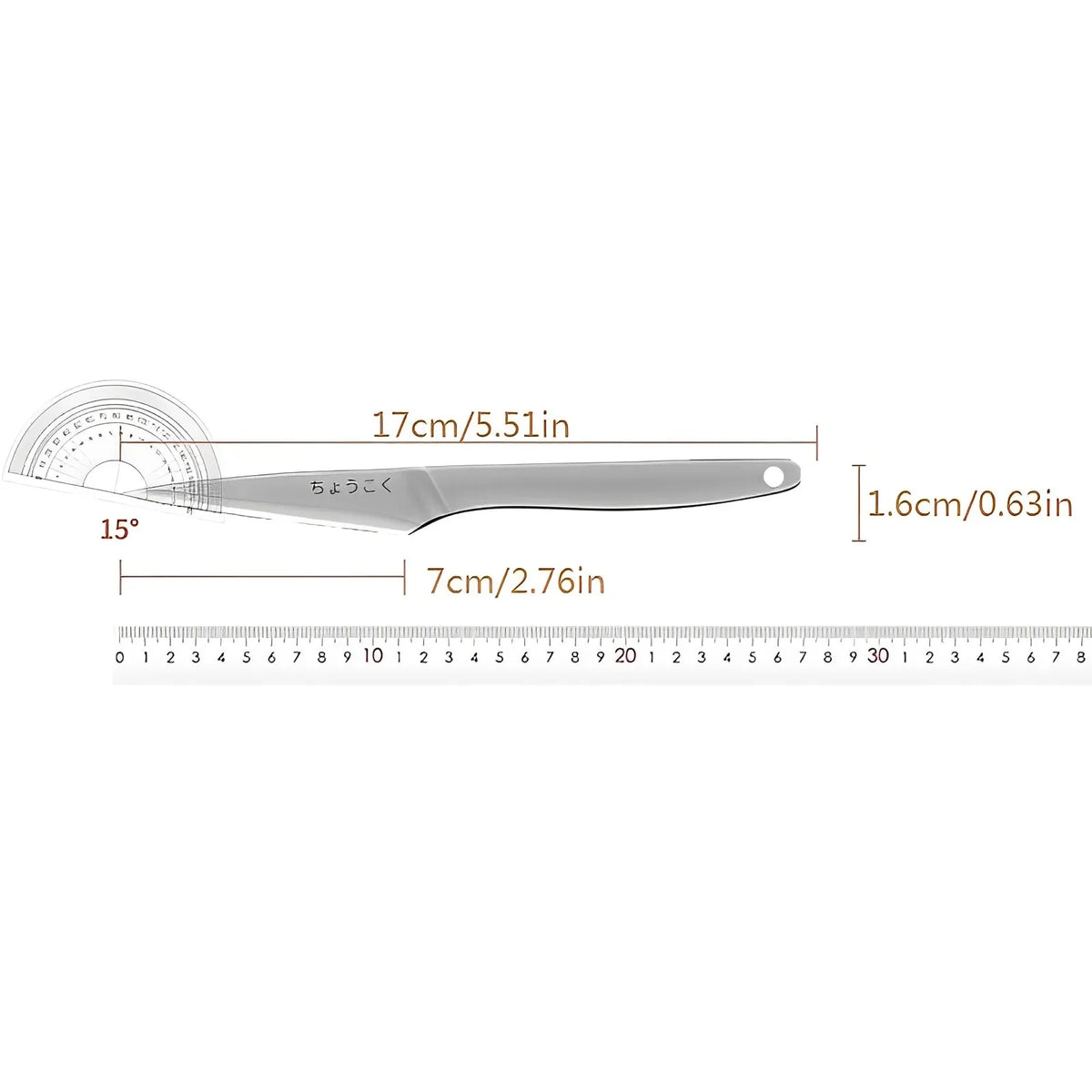 Stainless Steel Fruit Carving Knives, Single or Three-Piece Options