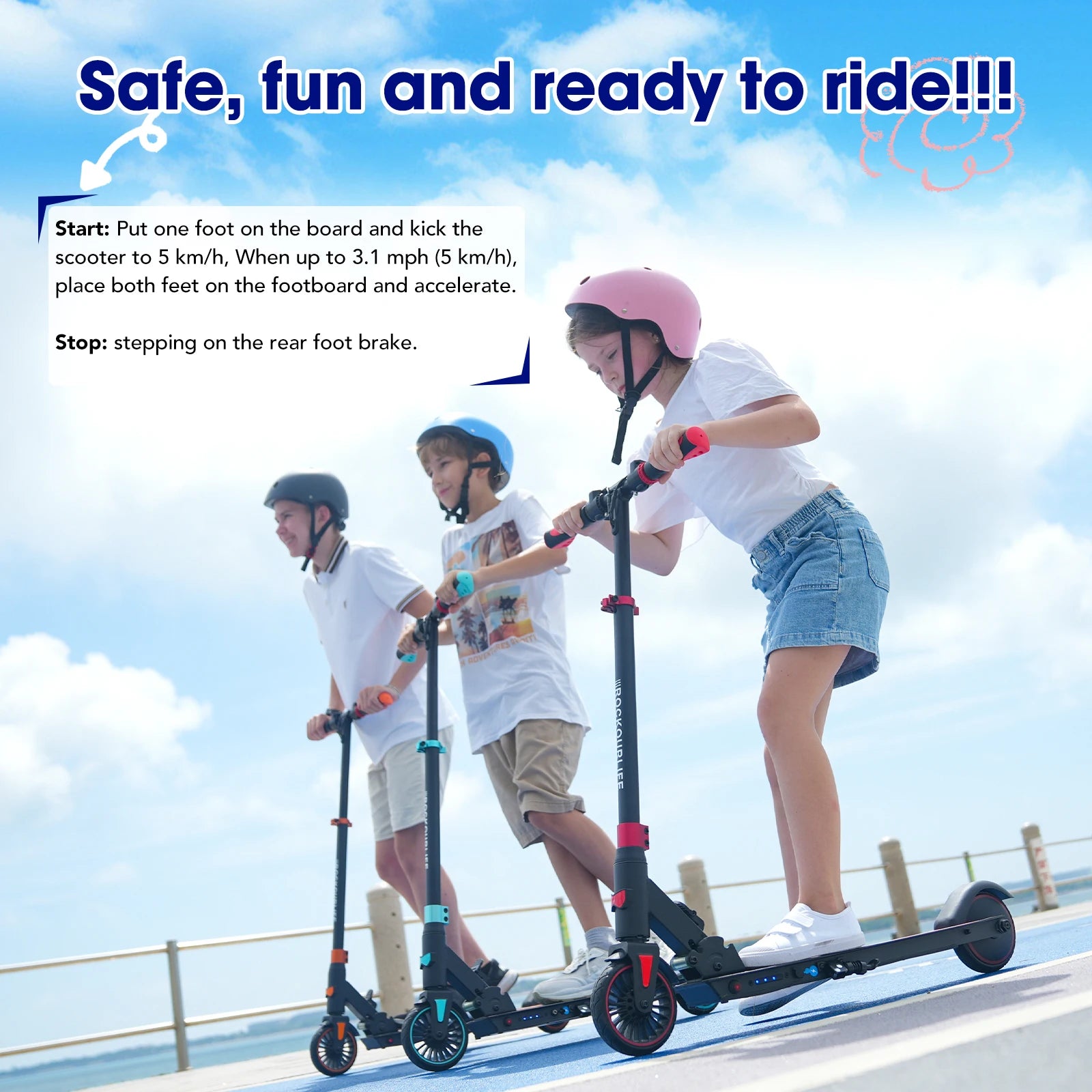 Dětská elektrická koloběžka RCB R15 s nastavitelnou výškou